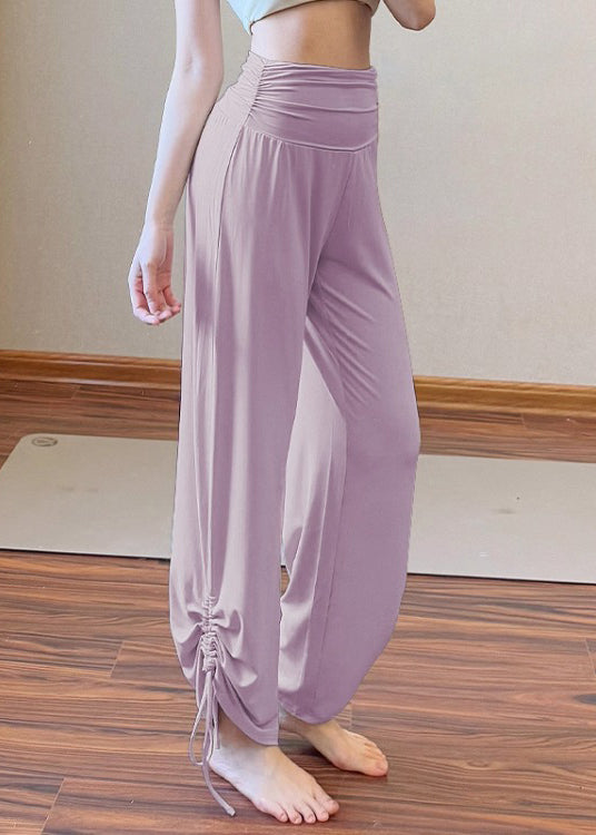Fitted White High Waist Cinched Running Pants Fall