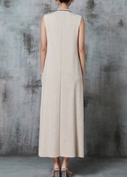 French Apricot Silm Fit Knit Holiday Dress Sleeveless