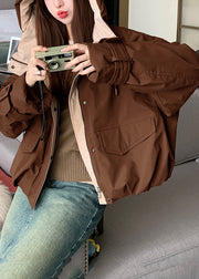 French Caramel Oversized Pockets Fine Cotton Filled Puffer Jacket Winter