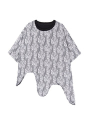 French O Neck Asymmetrical Design Lace T Shirt Tops Summer