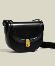French Red Solid Durable Faux Leather Saddle Bag