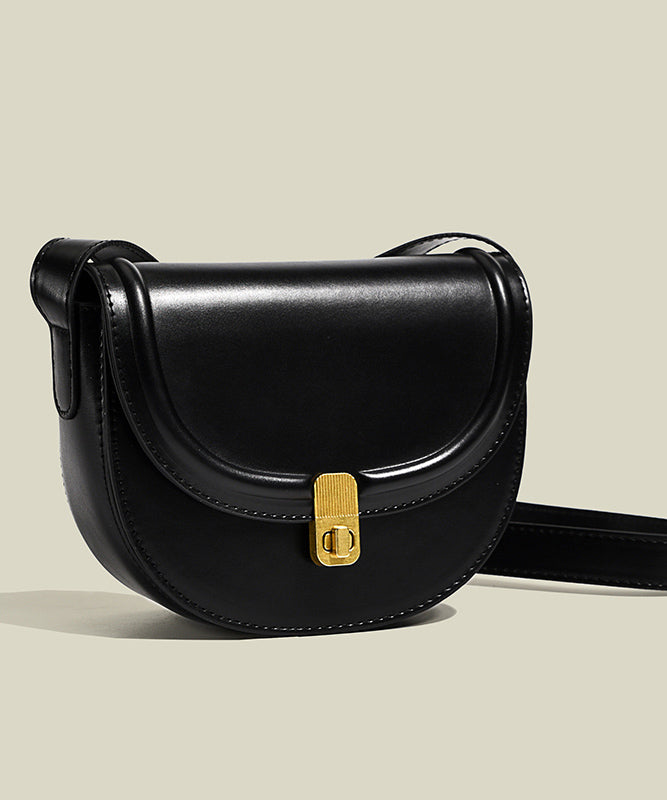 French Red Solid Durable Faux Leather Saddle Bag