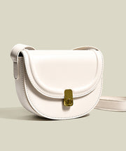 French Red Solid Durable Faux Leather Saddle Bag