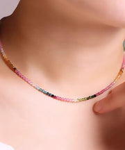 Gradient Color Sterling Silver Beading Gratuated Bead Necklace