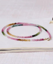 Gradient Color Sterling Silver Beading Gratuated Bead Necklace