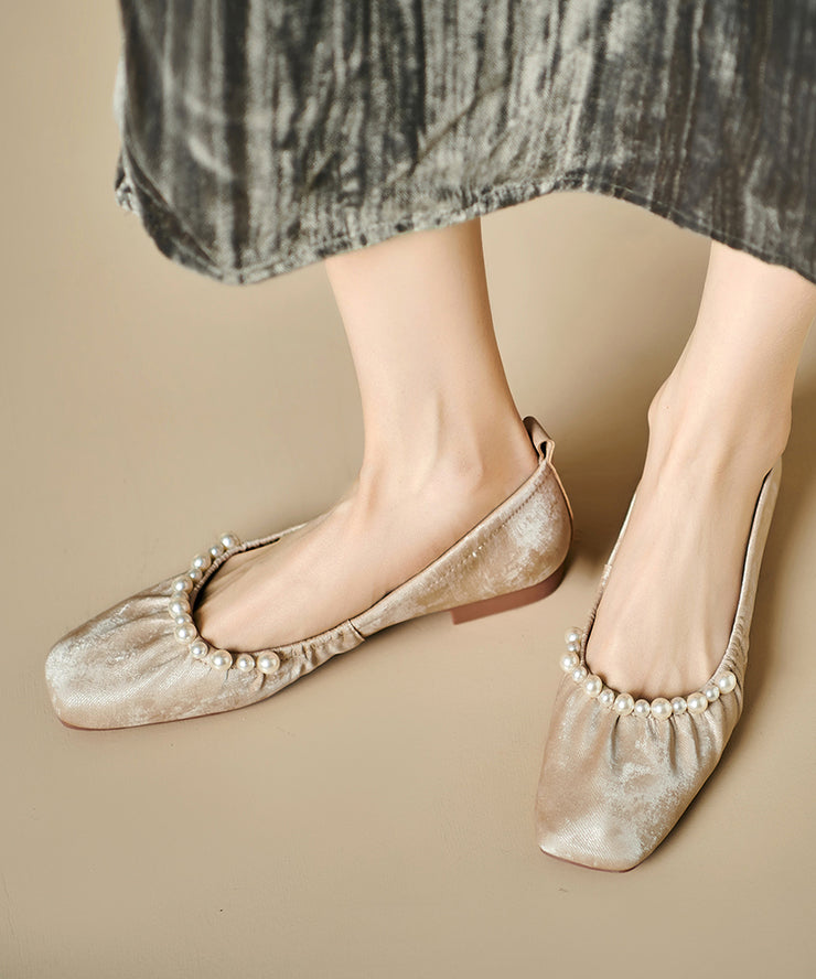 Green Nail Bead Wrinkled Women Penny Loafers