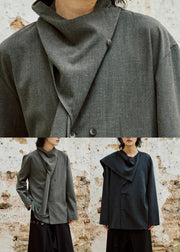 Green Patchwork Cozy Solid Tops Fall
