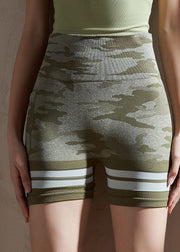 Green Striped Butt Scrunch Seamless Gym Shark Leggings