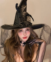 Halloween Black Tulle Feather Costume Headwear