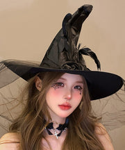 Halloween Black Tulle Feather Costume Headwear