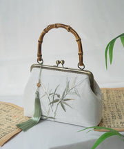 Handmade Bamboo Embroidery New Chinese Style Tote Bag