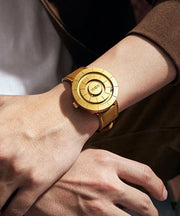 Handmade Brown Leather Quartz Movement Waterproof Watches