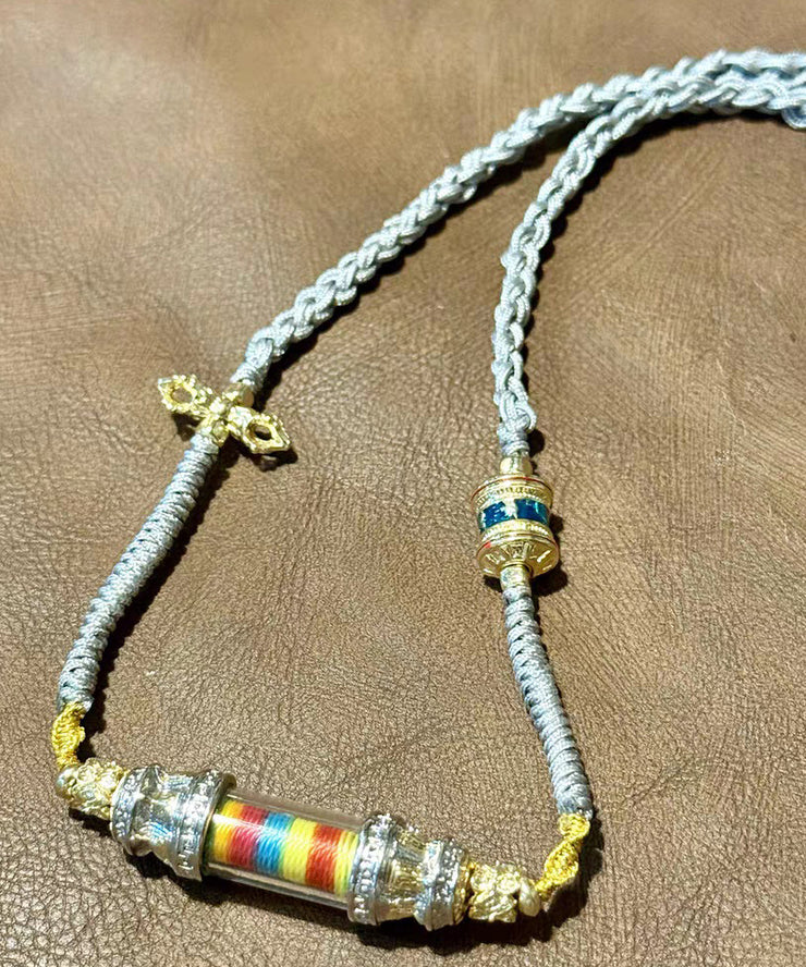 Handmade Grey Copper Overgild Pendant Necklace