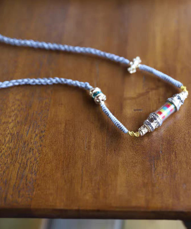 Handmade Grey Copper Overgild Pendant Necklace