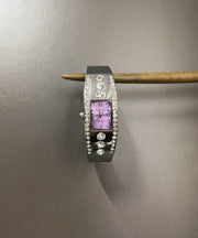 Handmade Purple Alloy Zircon Watches