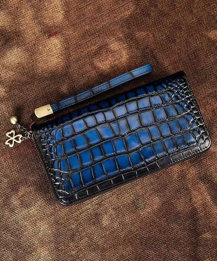 Handmade Retro Green Calf Leather Wallet Purse