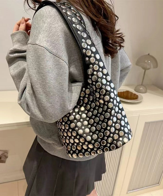 Handmade Sequins Durable Faux Leather Shoulder Bags
