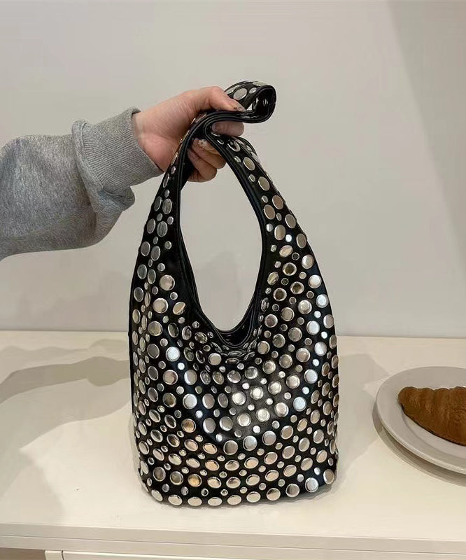 Handmade Sequins Durable Faux Leather Shoulder Bags