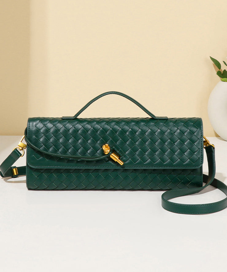 Handmade Weave Design Leather Women Evening Bag