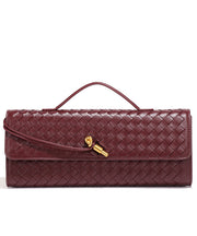 Handmade Weave Design Leather Women Evening Bag