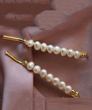 Handmade Weave Gold Metal Pearl Hairpin