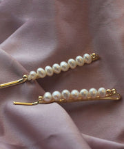 Handmade Weave Gold Metal Pearl Hairpin