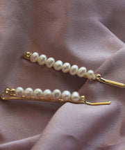 Handmade Weave Gold Metal Pearl Hairpin