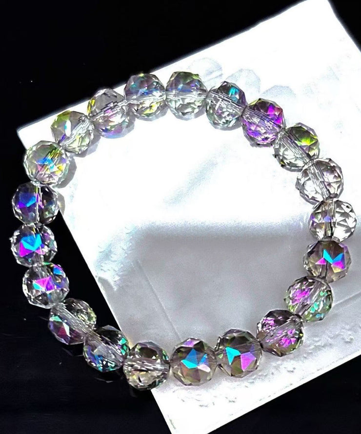 Handmade Weave Pink Crystal Chain Bracelet