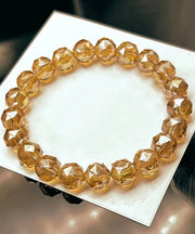Handmade Weave Pink Crystal Chain Bracelet