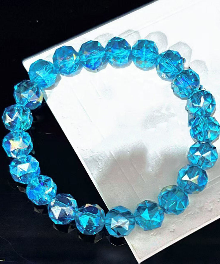Handmade Weave Pink Crystal Chain Bracelet