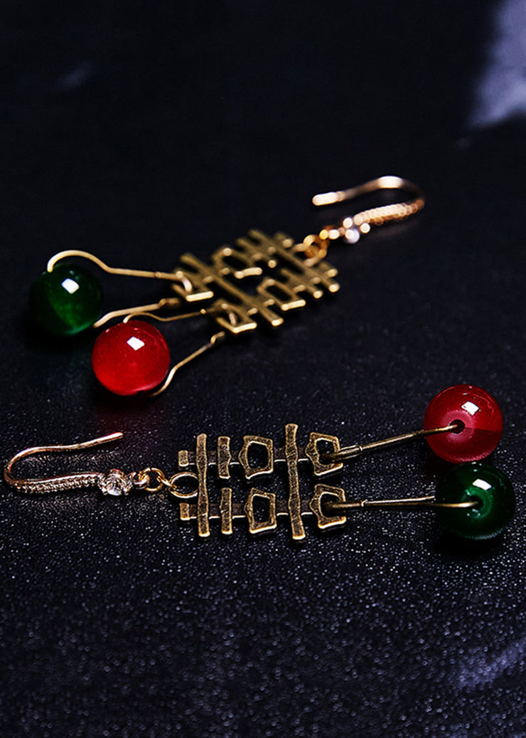 Handmade XI Wedding Copper Tassels Drop Earrings