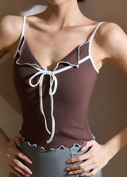 Hot Coffee Bow Backless Yoga Tank Top