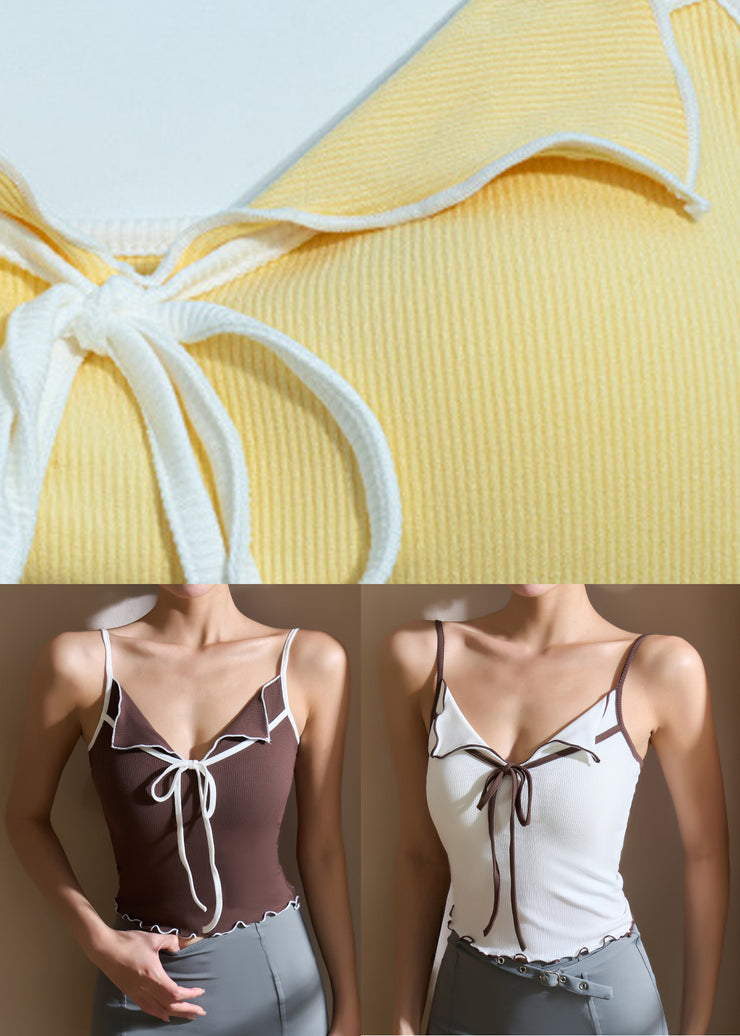 Hot Coffee Bow Backless Yoga Tank Top