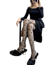 Hot Girl Polka Dot Sexy Black Stockings