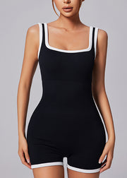 Ignite Black Patchwork One Piece Workout Suit Athletic Leggings