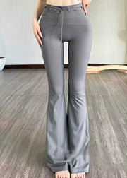 Ignite Brown Tummy Control Drawstring Flare Leggings