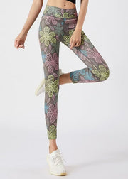 Ignite Coffee Print Tummy Control Capri Athletic Leggings
