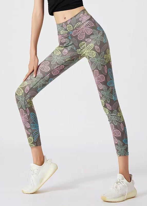 Ignite Coffee Print Tummy Control Capri Athletic Leggings