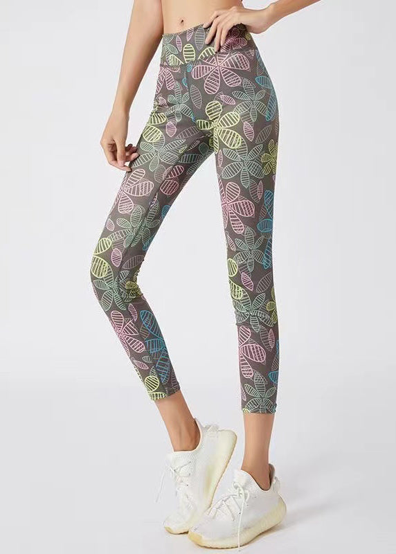 Ignite Coffee Print Tummy Control Capri Athletic Leggings