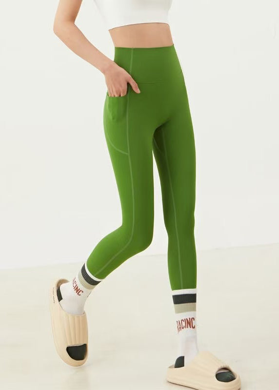 Ignite Grass Green High Waist Capri Surf Leggings