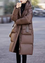 Italian Brown Oversized Thick Duck Down Canada Goose Jacket Winter