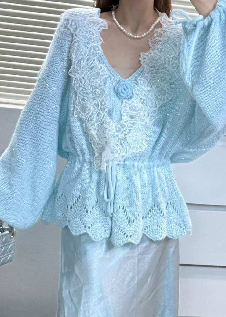 Italian Grey Cinched Patchwork Knit Women Sets 2 Pieces Fall