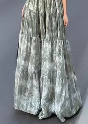 Italian Tie Dye Exra Large Hem Strapless Dress Summer