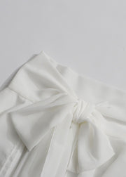 Italian White Asymmetrical Design Chiffon Shirt Tops Fall