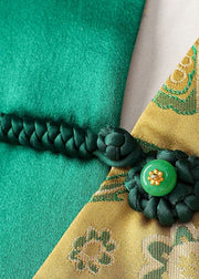 Jacquard V Neck Button Patchwork Cotton Shirts Fall