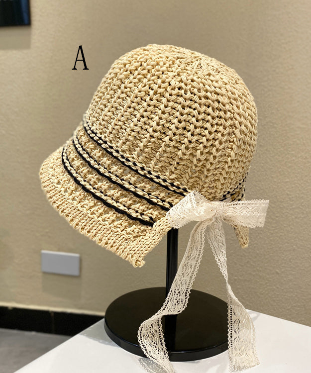 Japanese Style Bow Breathable Versatile Bucket Hat