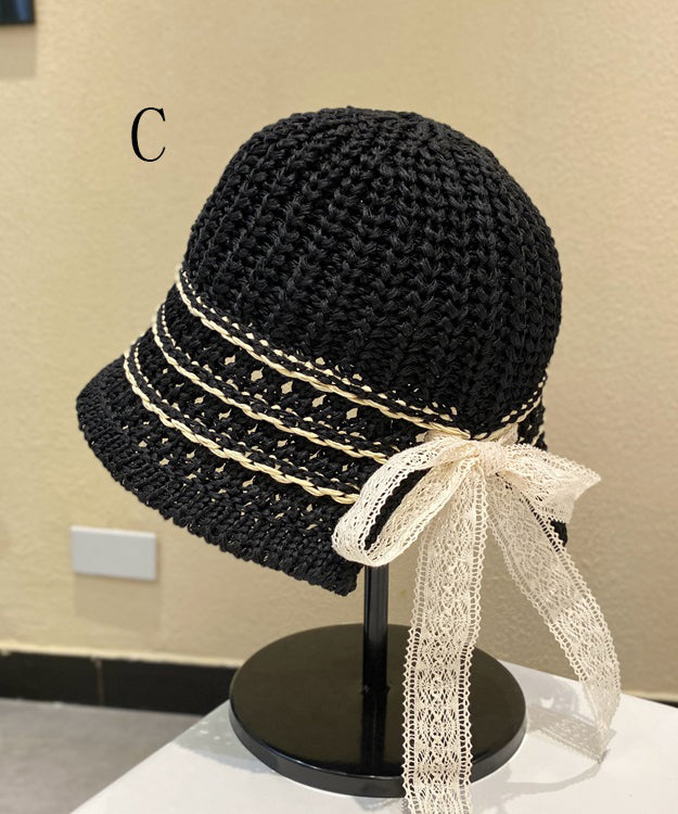 Japanese Style Bow Breathable Versatile Bucket Hat