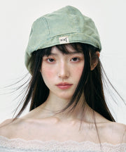 Japanese Style Light Green Denim Beret Hat