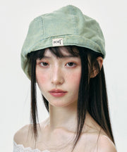 Japanese Style Light Green Denim Beret Hat