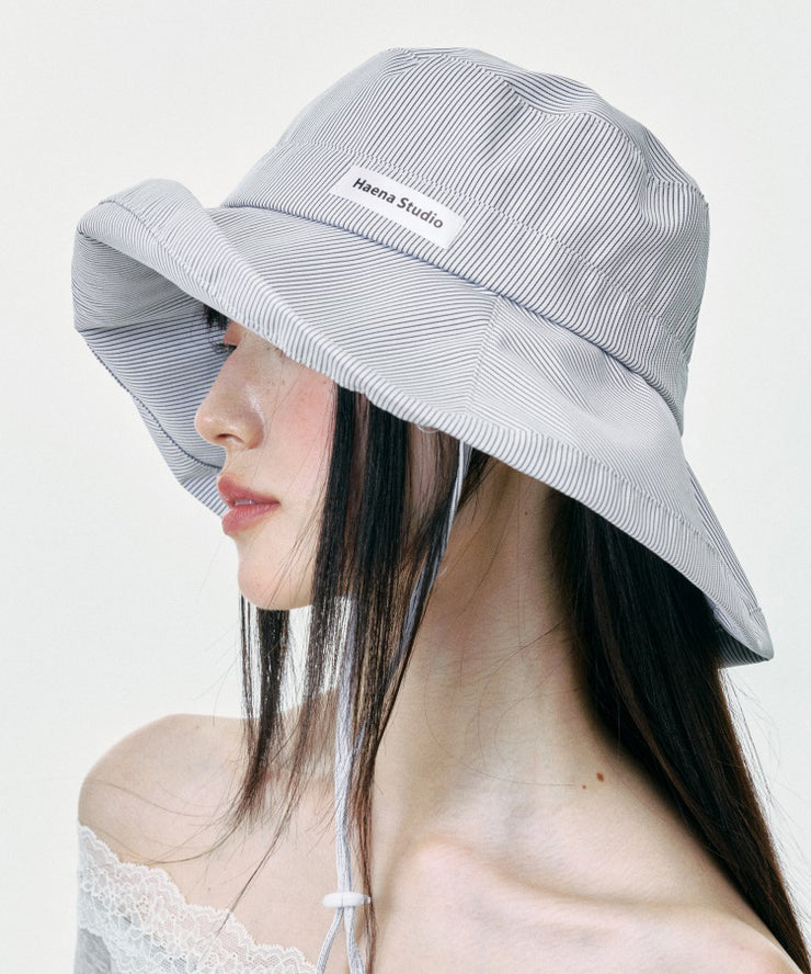 Japanese Style Striped Breathable Thin Bucket Hat
